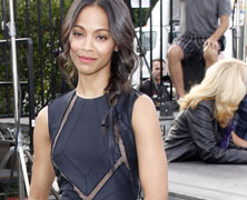 Zoe Saldana in Elie Saab on 
