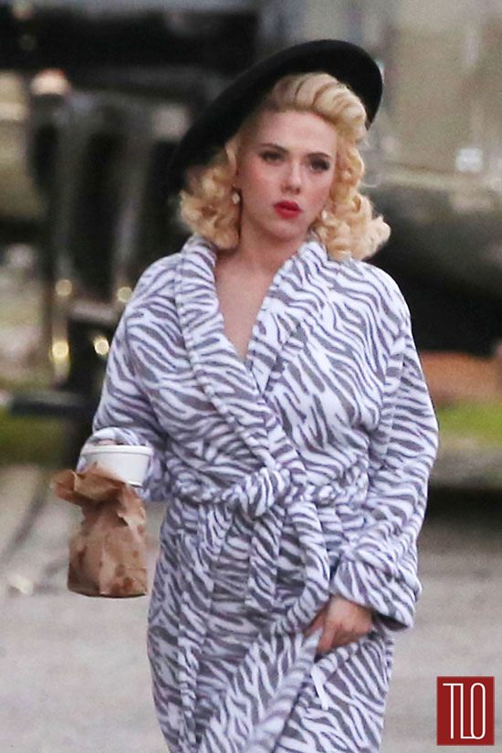 Scarlett Johansson On The Set Of Hail Caesar Tom Lorenzo