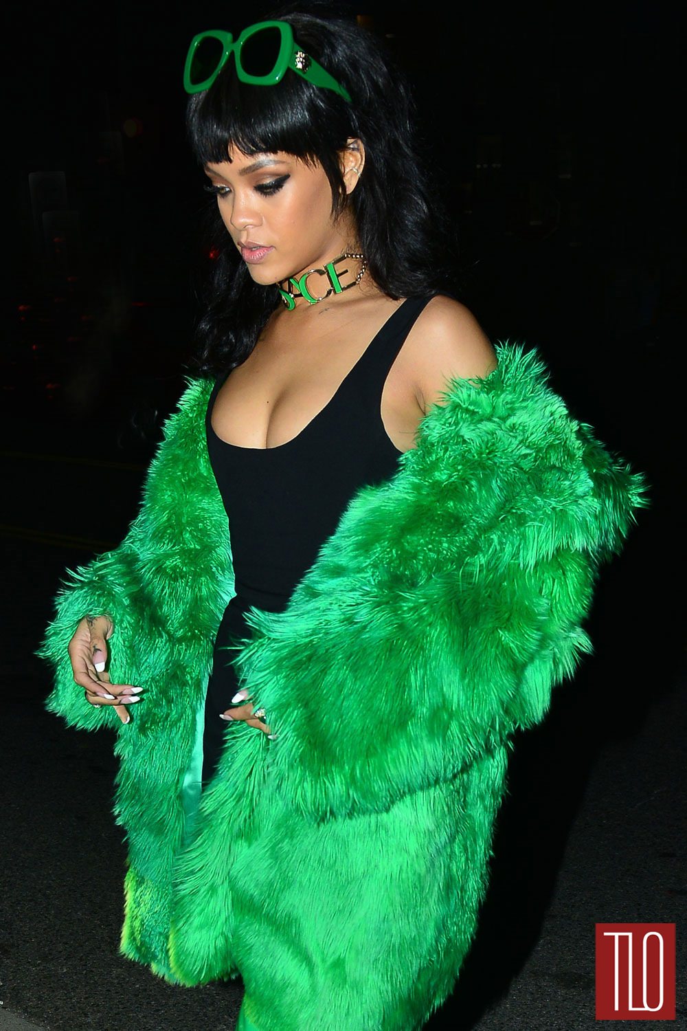 Rihanna in Versace in LA