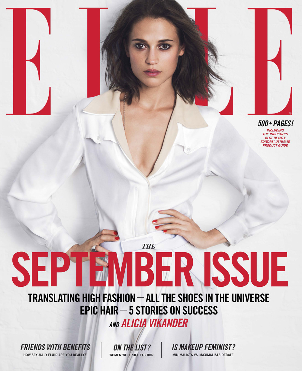Alicia Vikander Covers the September Issue of ELLE Magazine | Tom + Lorenzo