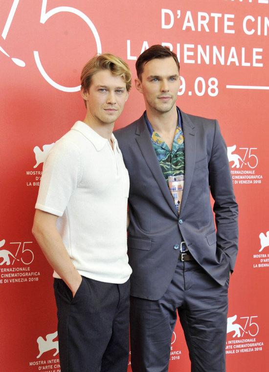 venice film festival: joe alwyn and nicholas hoult at "the