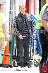 Charlie Hunnam on the Set of 