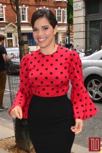 America Ferrera in Dolce&Gabbana in London - Tom + Lorenzo