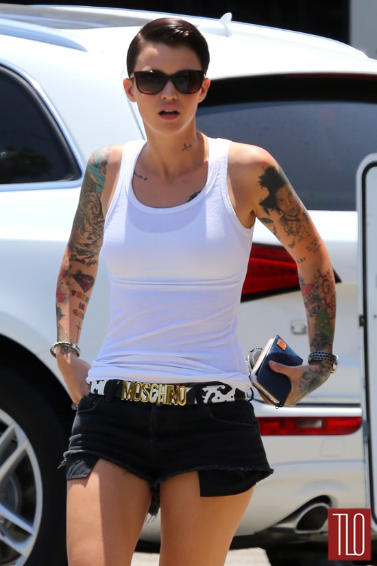 Ruby Rose Stops by for a Quick Lunch in LA.