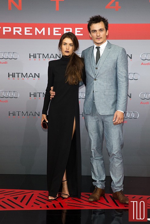 Hannah Ware Rupert Friend Hitman Agent 47 Berlin Movie Premiere Red Carpet Fashion J Mendel Tom Lorenzo Site Tlo 2 Tom Lorenzo