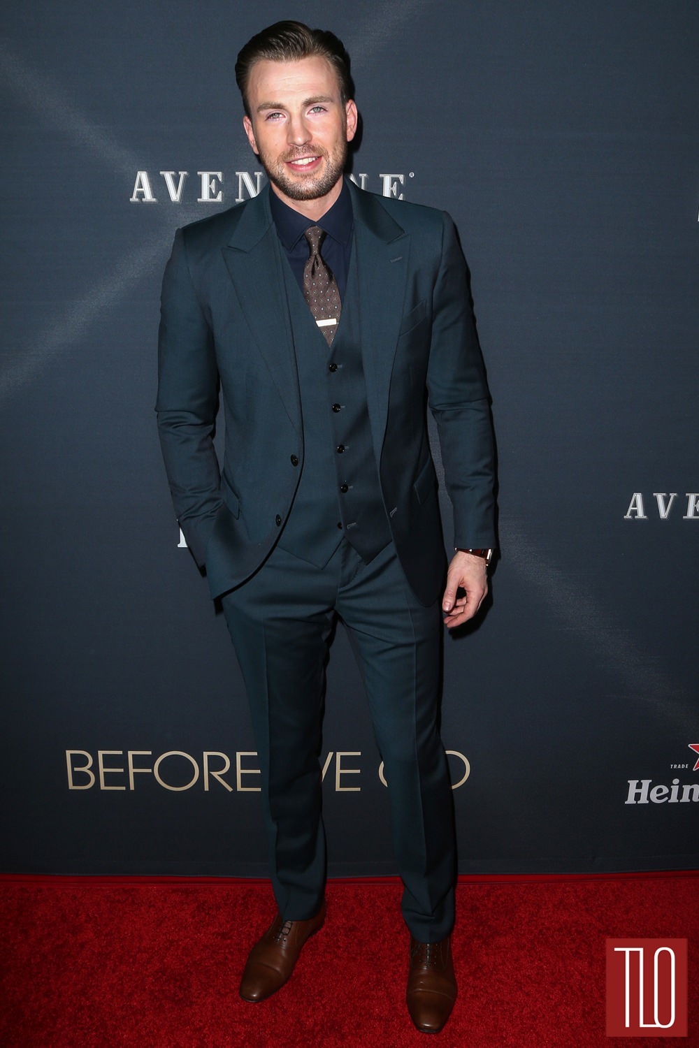 Chris Evans in Dolce&Gabbana at the "Before We Go" Los ...