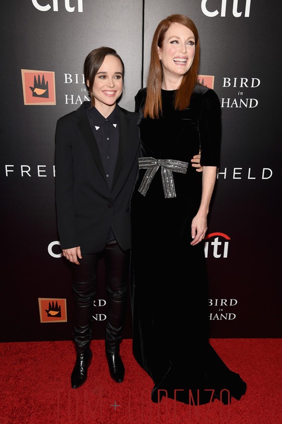 instans Lima narre Ellen Page and Julianne Moore at the "Freeheld" New York Premiere - Tom +  Lorenzo