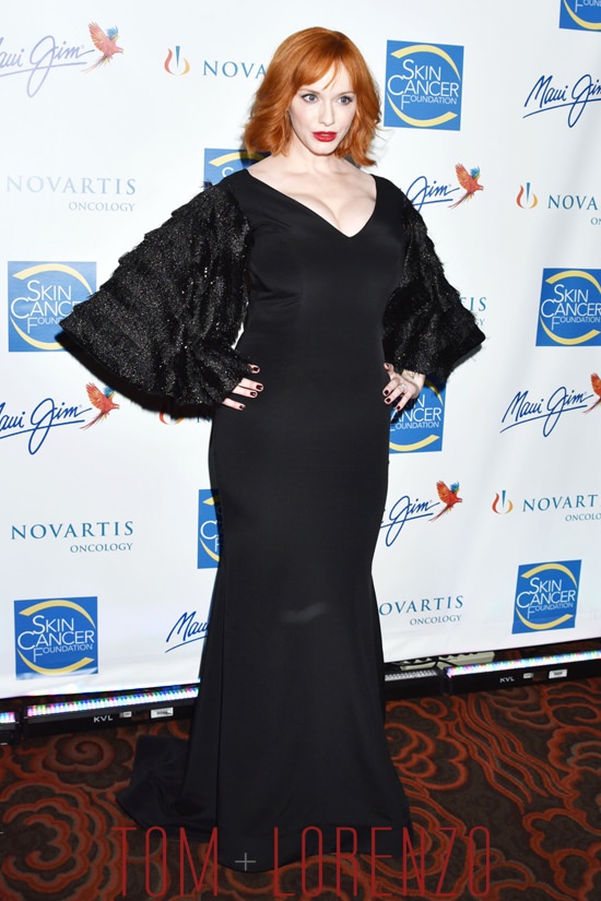Christina Hendricks In Christian Siriano At The 2015 Skin Cancer Foundation Gala Tom Lorenzo