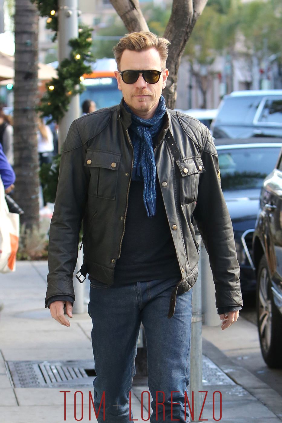 Ewan McGregor in Belstaff Having Lunch at Il Pastaio in Beverly Hills ...