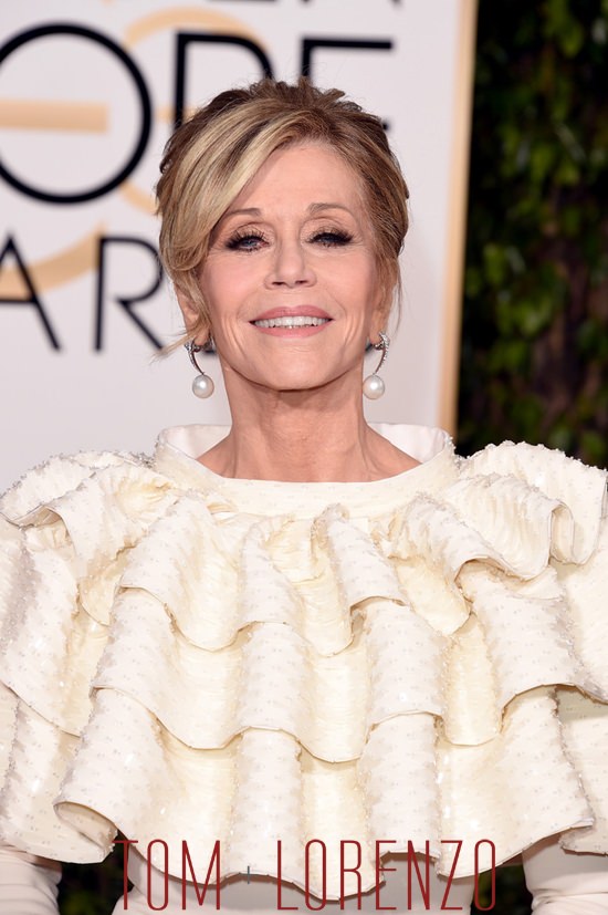 Golden Globes Jane Fonda In Saint Laurent Couture Tom
