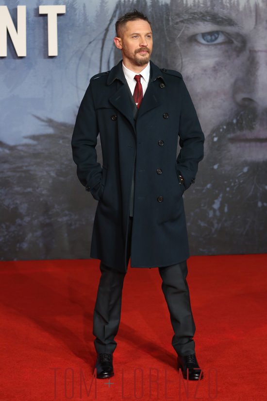 Tom Hardy in Burberry at "The Revenant" UK Premiere  Tom 