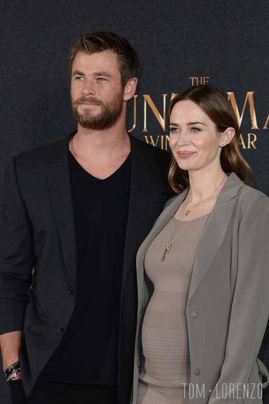 Chris Hemsworth and Emily Blunt at "The Huntsman: Winter's War" London Photocall  Tom + Lorenzo