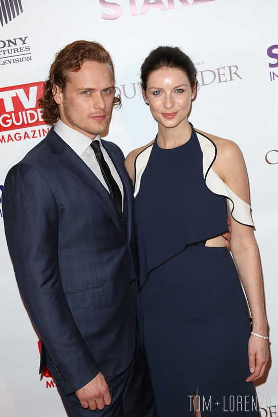 Sam Heughan and Caitriona Balfe at the TV Guide 