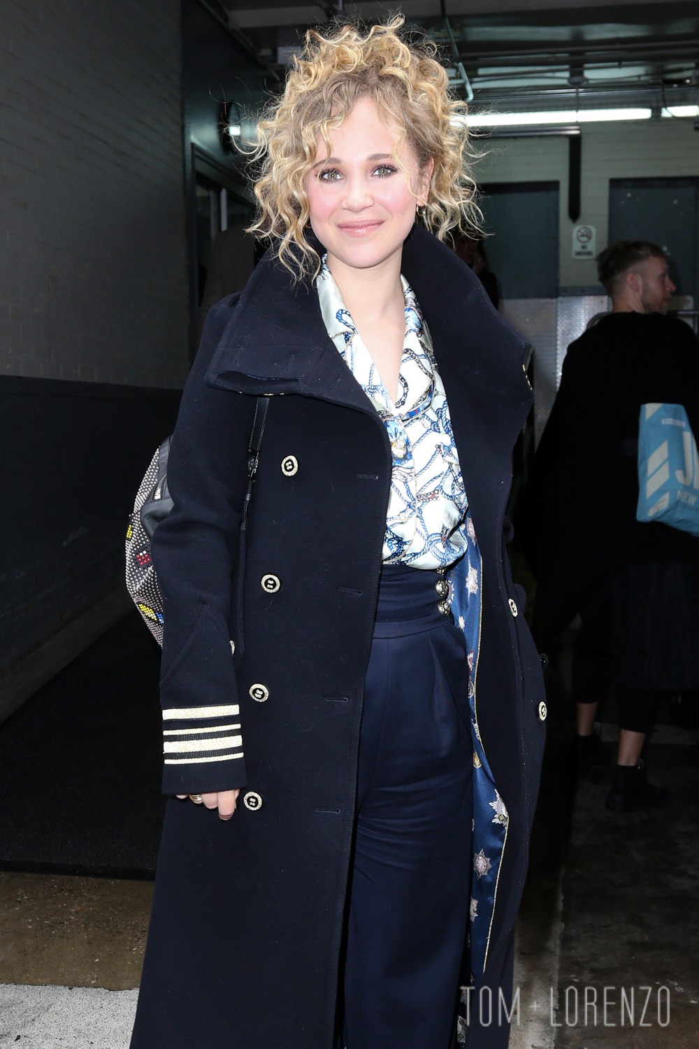 pant coat new in HuffPost  NYC Live   at Tom Lorenzo Juno Temple