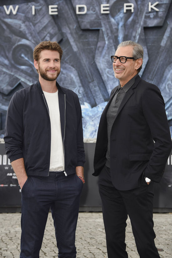 Liam Hemsworth and Jeff Goldblum at the "Independence Day ...