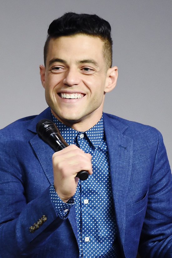 Rami Malek in Strong Suit at Apple Soho Store Event Tom