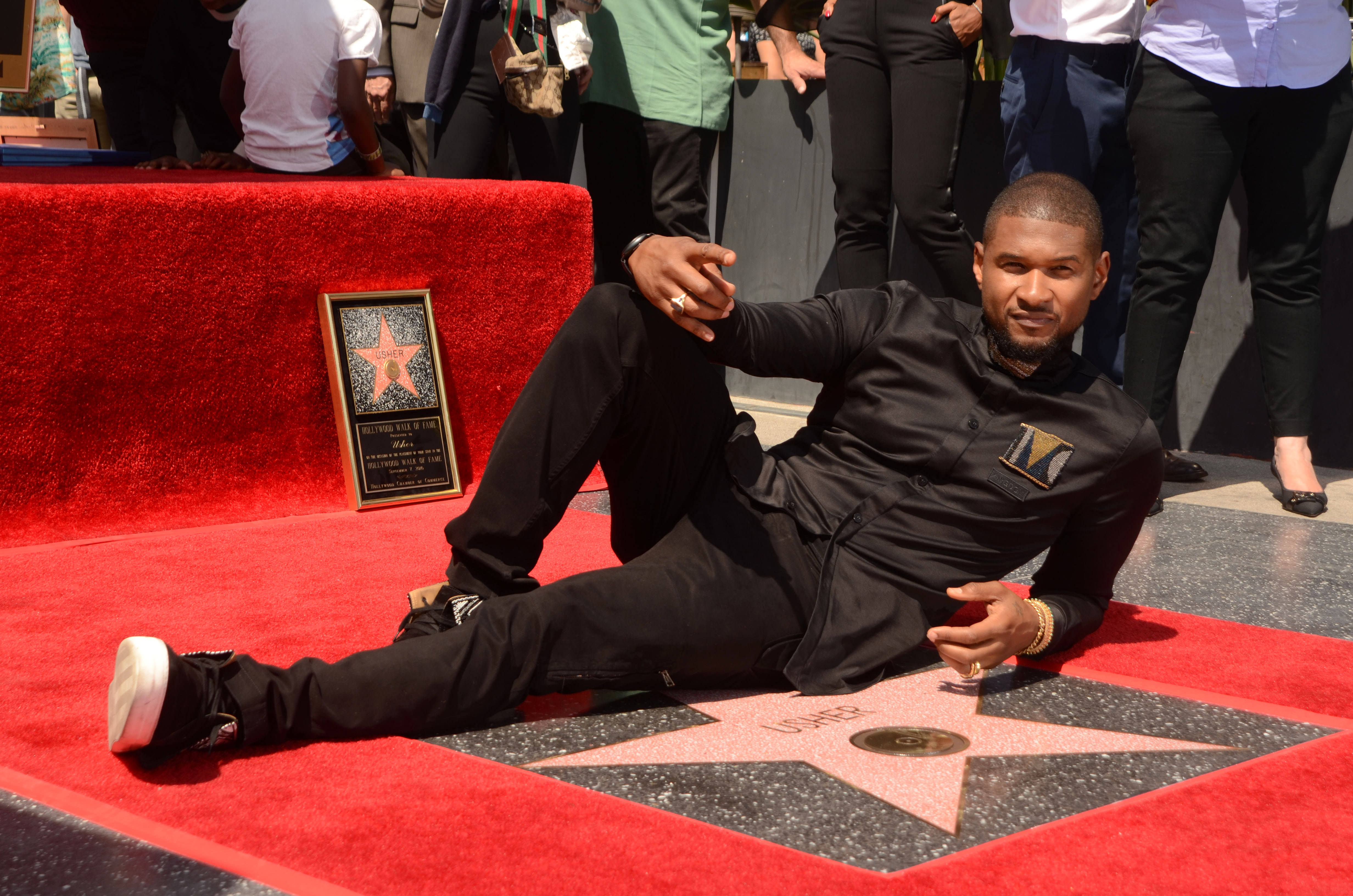 September 07, 2016: Usher is honored with a star on the Hollywood Walk of Fame in Los Angeles, CA. Pictured here: Usher. Mandatory Credit: INFphoto.com Ref: infusny-244/David Edwards