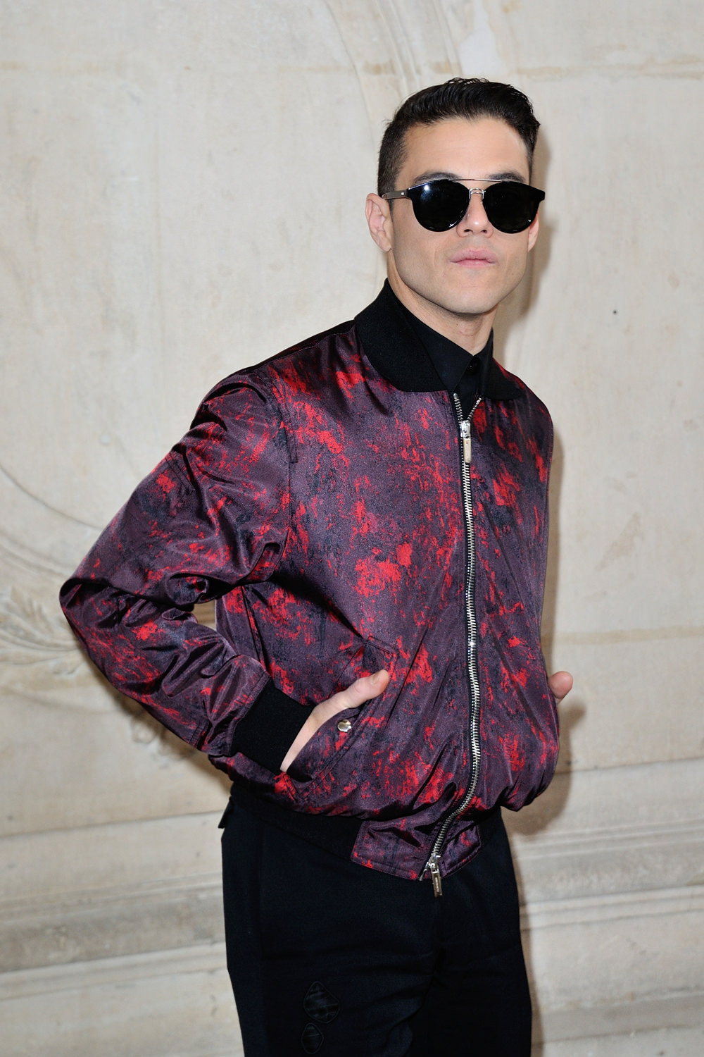 Rami Malek is Your Boo in a Bomber at the Christian Dior Spring 2017 ...