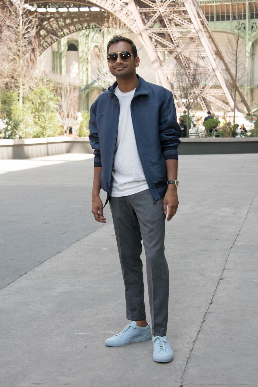 Aziz Ansari Has His Walking Shoes On at the Christian Dior Couture Show ...
