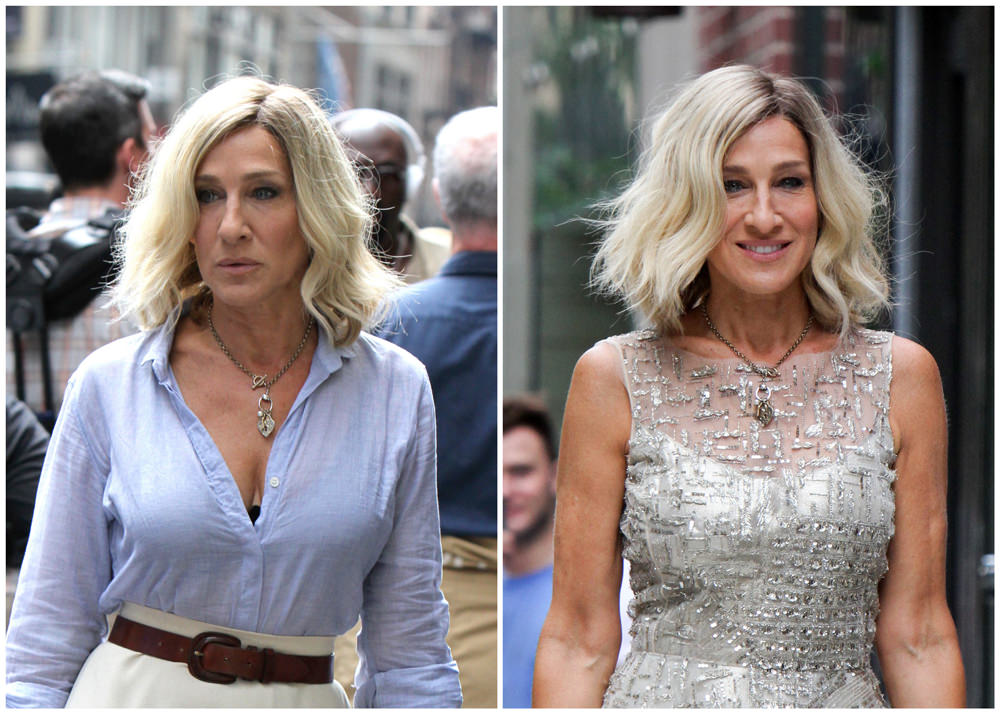 Sarah Jessica Parker Sports Cute Costumes and New Hair on the Set of 