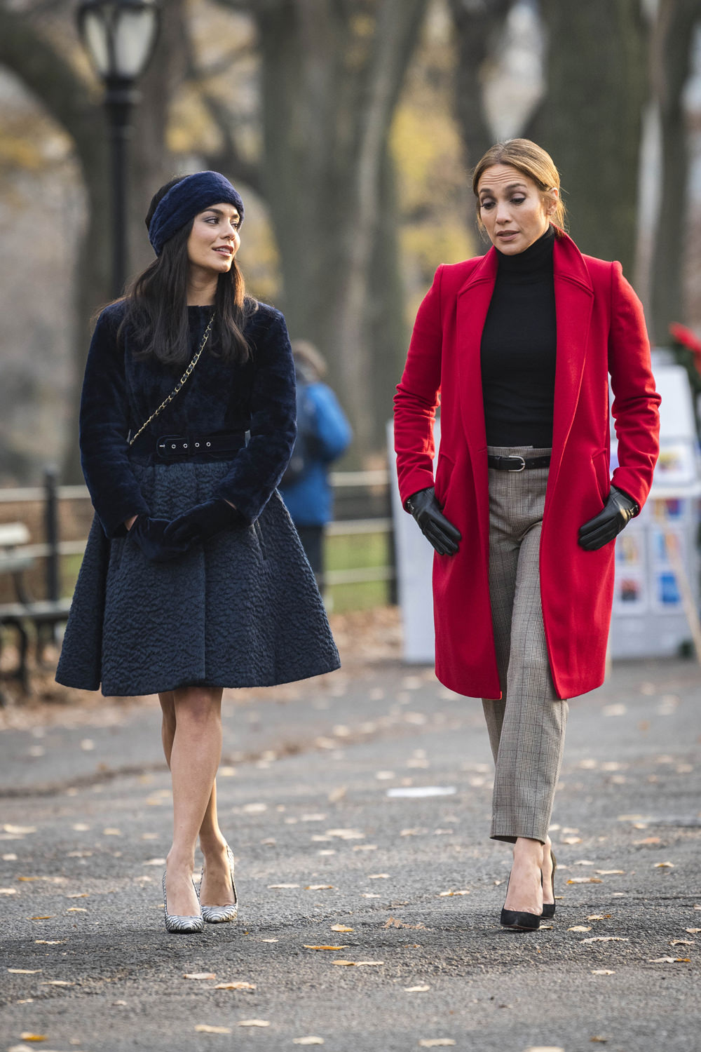 Vanessa Hudgens and Jennifer Lopez on the Set of 'Second Act' at Ce...