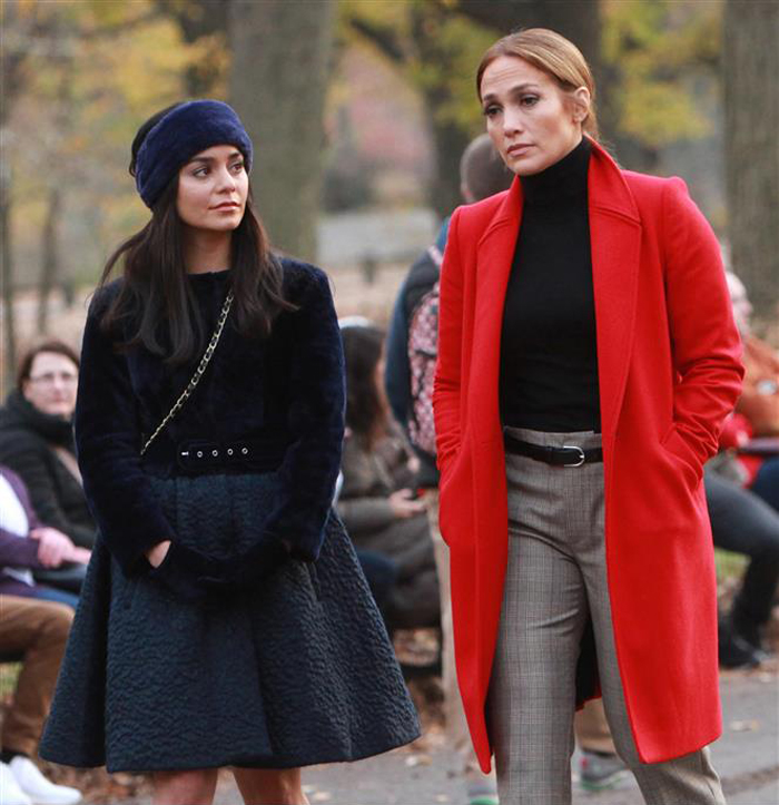 Vanessa Hudgens And Jennifer Lopez On The Set Of Second Act At