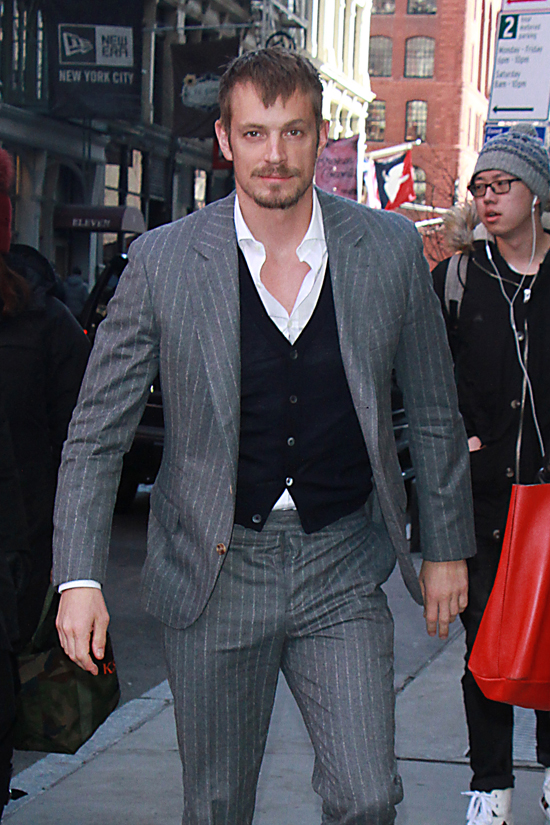 Joel Kinnaman Rolls Out of Bed to Head to BUILD Series in NYC.