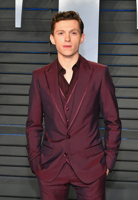 red armani suit