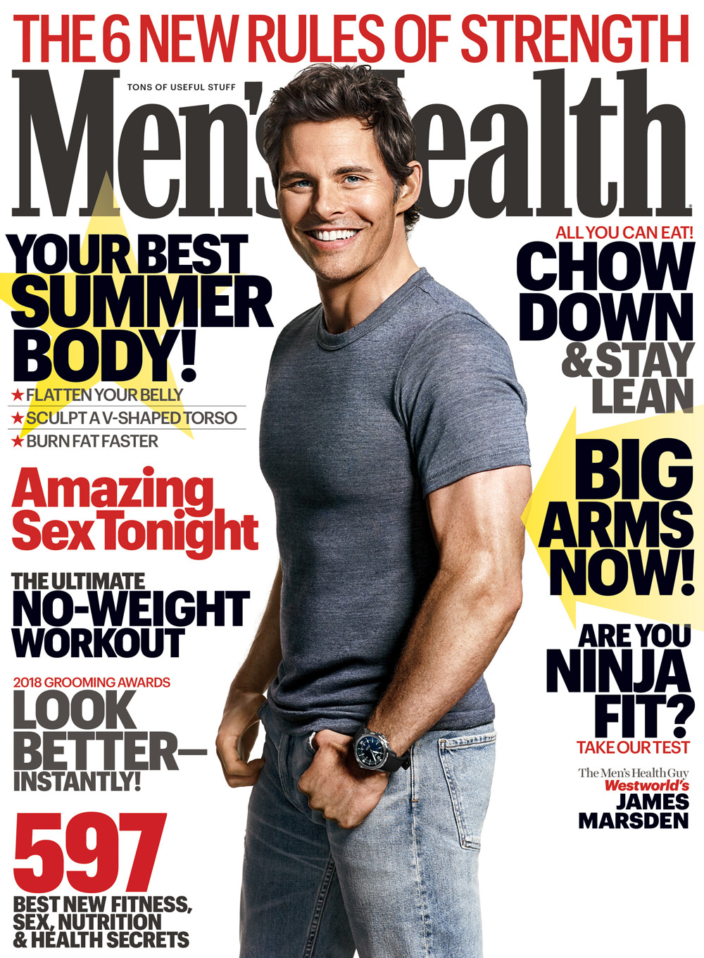 James Marsden Westworld Men S Health Magazine June 2018 Issue Tom