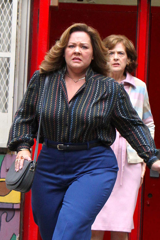Melissa McCarthy Filming Scenes for "The Kitchen" in Harlem.