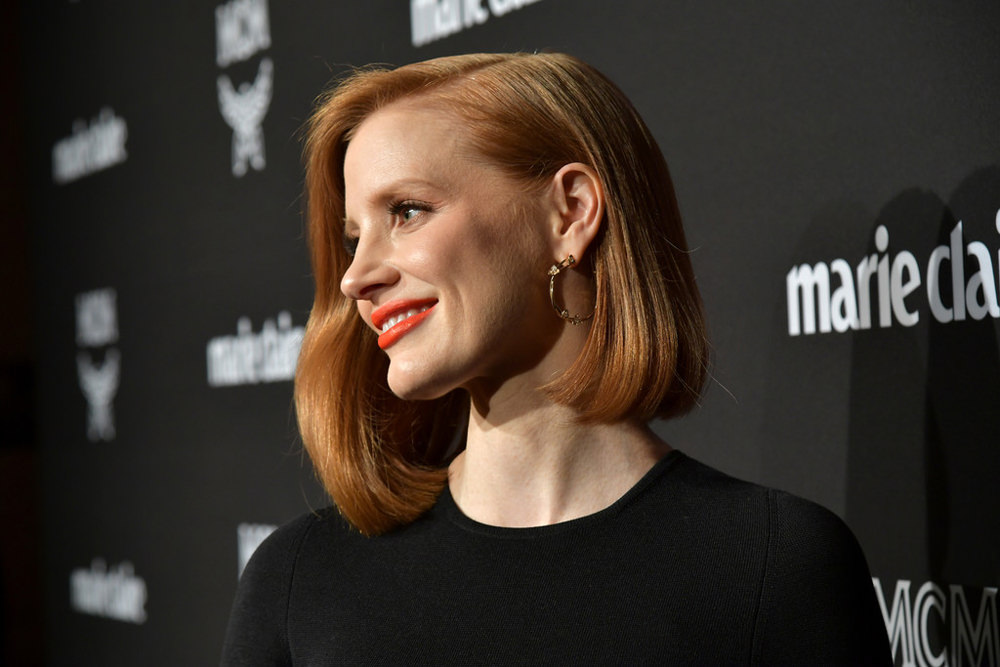 Jessica Chastain in Gucci at the "Marie Claire Honors Hollywood's...