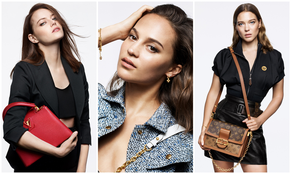 Emma Stone, Alicia Vikander in Louis Vuitton Leathergoods Campaign