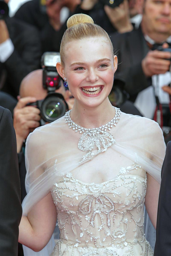 Elle Fanning in Reem Acra at the Cannes Closing Ceremony | Tom + Lorenzo