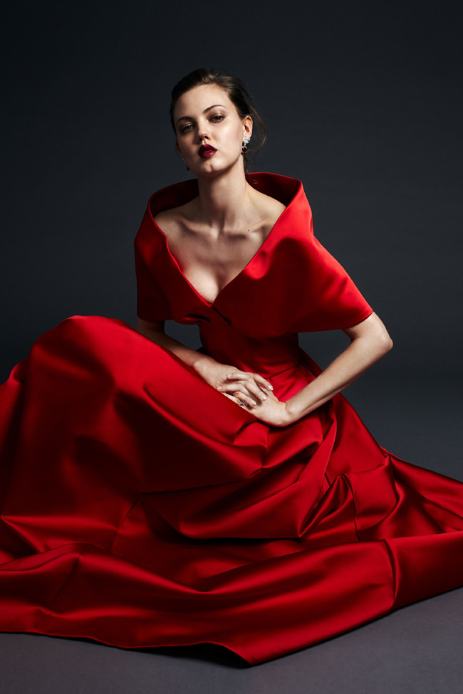 zac posen cape dress