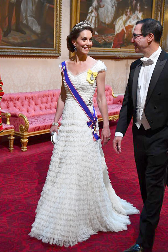 Cathy Cambridge in Alexander McQueen at State Dinner - Tom + Lorenzo
