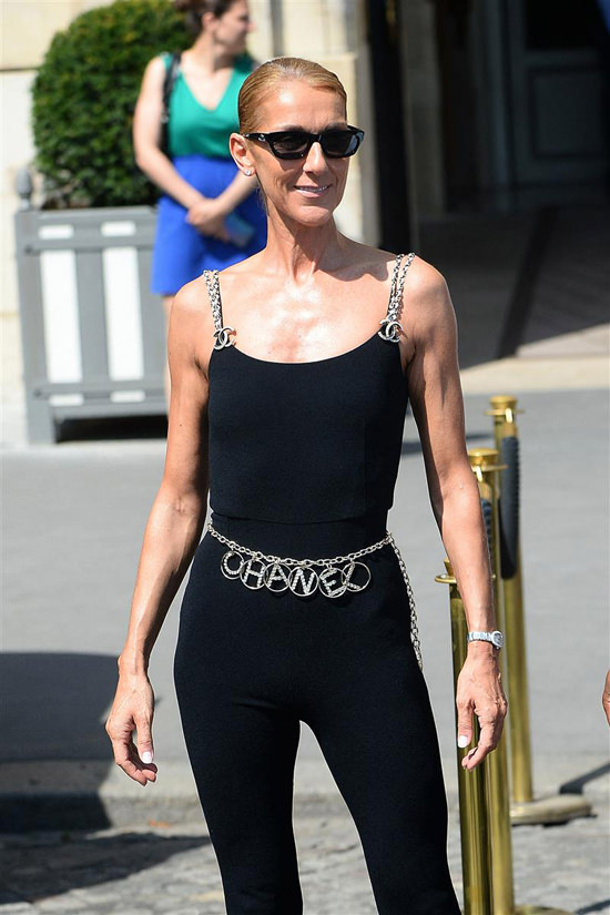 Céline Dion in Chanel Out and About in Paris - Tom + Lorenzo