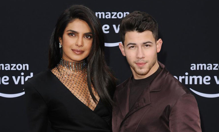 Priyanka Chopra and Nick Jonas at the "Chasing Happiness" Los Angeles