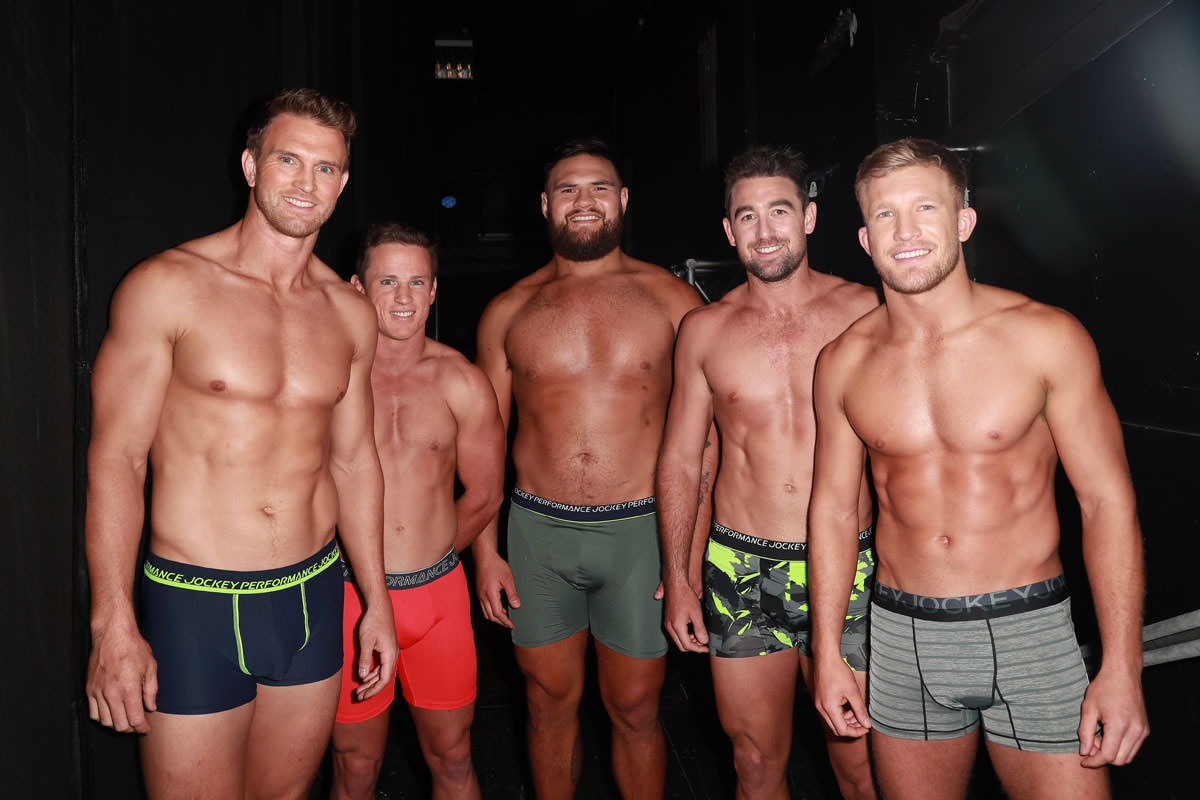 Rugby Players Walk the Runway for Jockey at New Zealand Fashion Week.