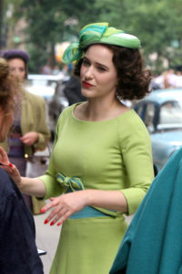 Rachel Brosnahan And Alex Borstein On The Set Of “the Marvelous Mrs 