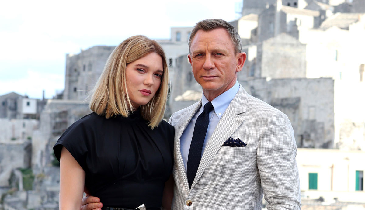No Time to Die Stars Daniel Craig and Léa Seydoux at the Matera, Italy  Photocall - Tom + Lorenzo