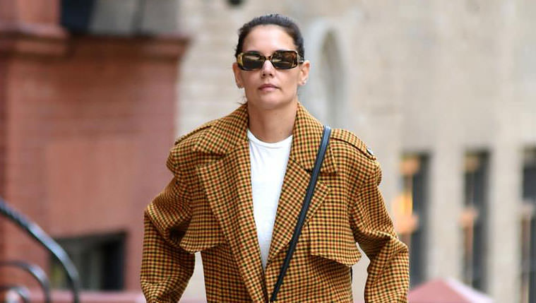 Katie Holmes Out and About in NYC in Khaite - Tom + Lorenzo