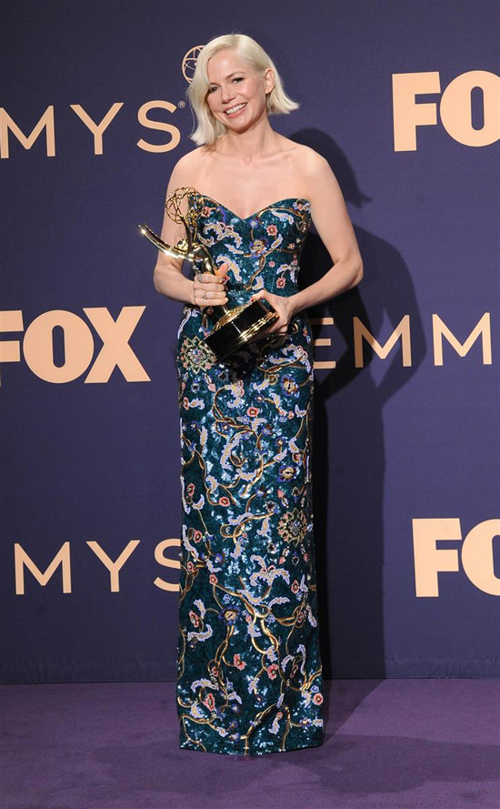 Emmys 2019 Purple Carpet Report: Michelle Williams in Louis Vuitton | Tom + Lorenzo