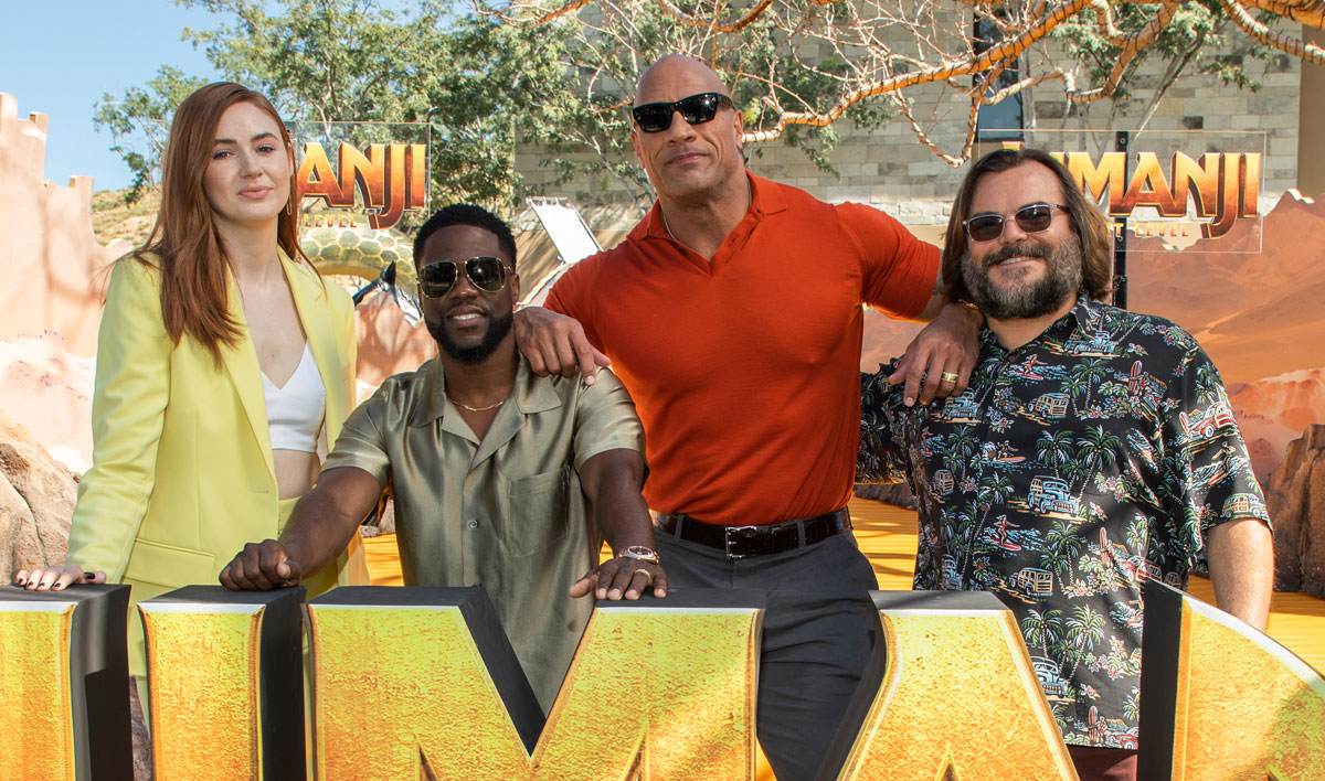 Dwayne Johnson, Kevin Hart , Karen Gillan, Jack Black and ...