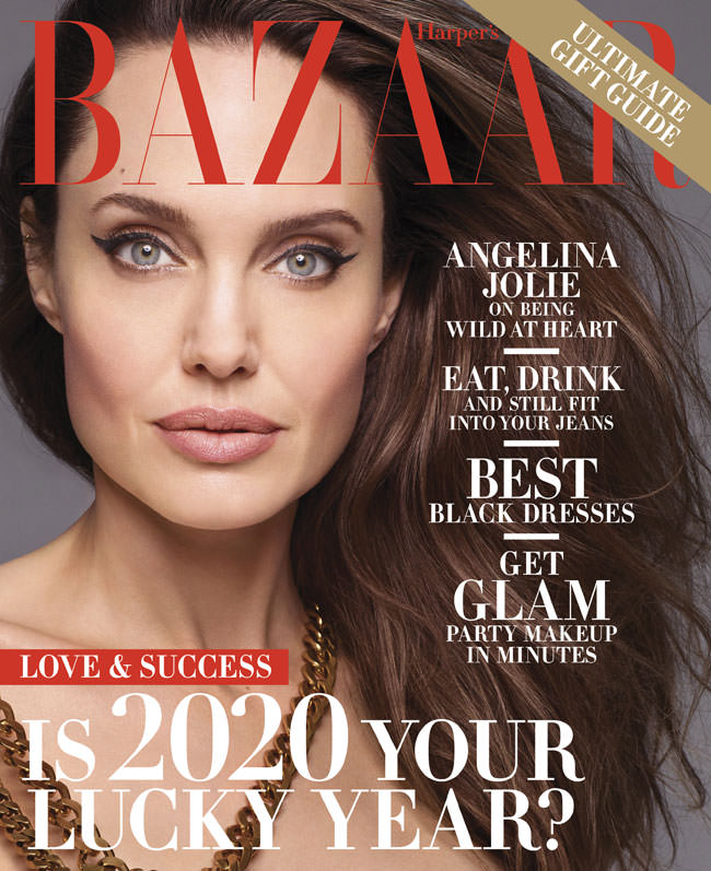 Maleficent Star Angelina Jolie Covers Harper S Bazaar Magazine Tom Lorenzo
