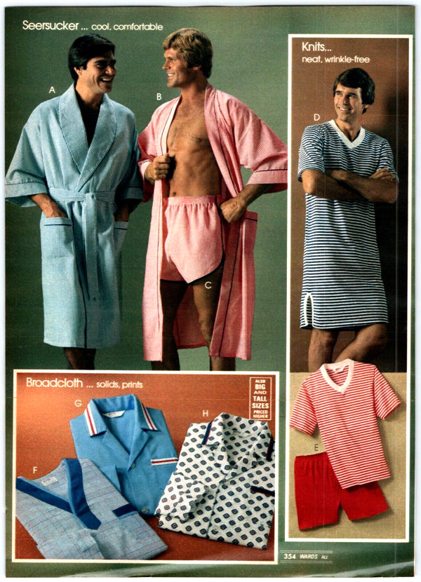 1937 B.V.D. BVD men's plaid underwear robes vintage fashion ad