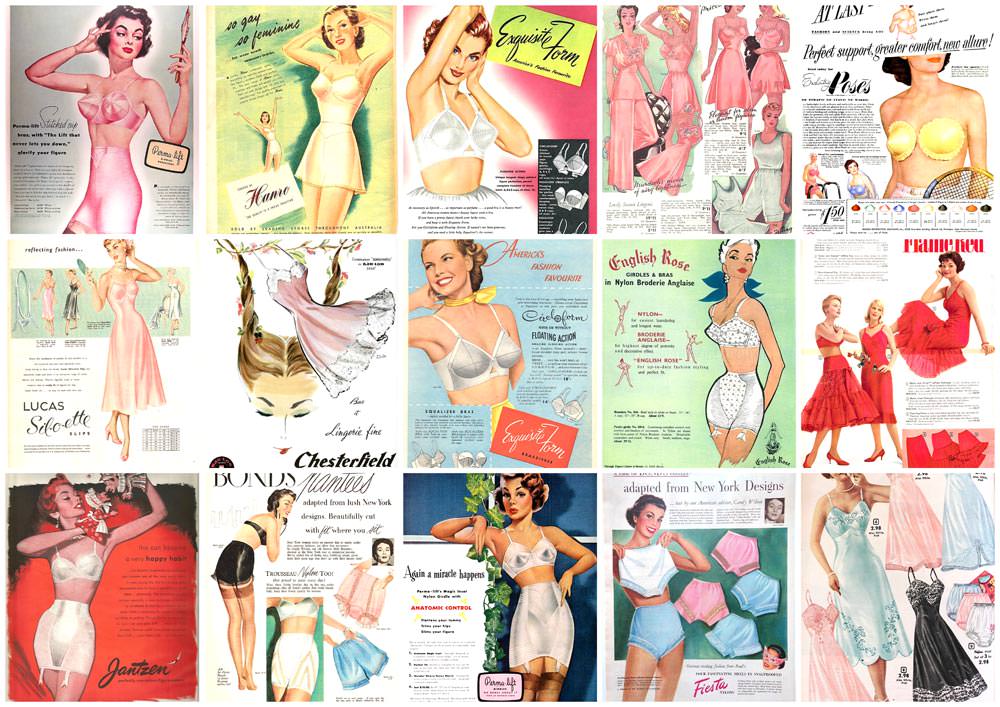1950's Lovable Bras Vintage Ad, Advertising Art, 1950's Lingerie