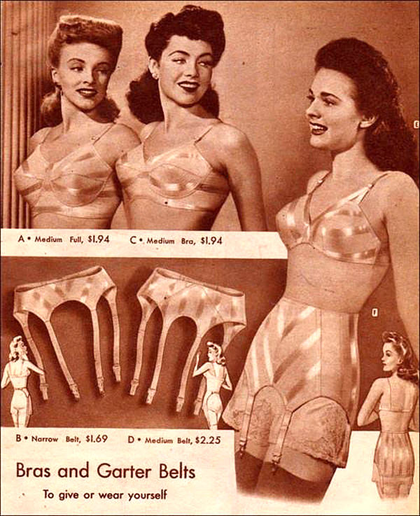 1940's Vintage ad for Loveable's Ringlet Bra`retro Sexy Model Art