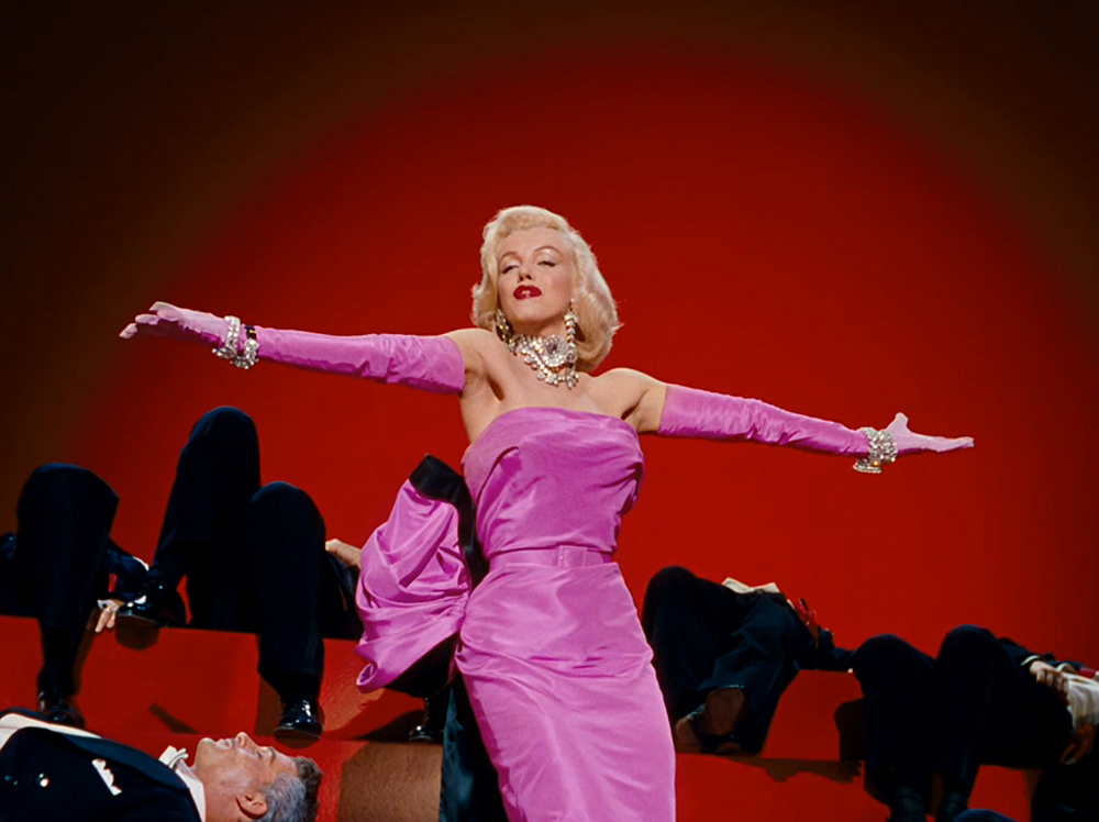 One Iconic Look Marilyn Monroes Pink Diamonds Are A Girls Best Friend Gown In Gentlemen 7050