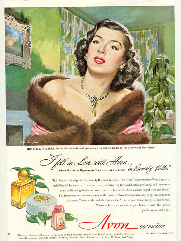 VINTAGE PERFUME AD Retro Mid-century Ad Vintage Ladies 