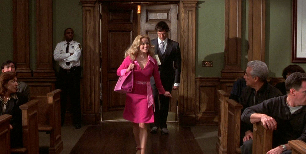 One Iconic Look Reese Witherspoon S Pink Courtroom Dress In “legally Blonde” 2001 Tom Lorenzo